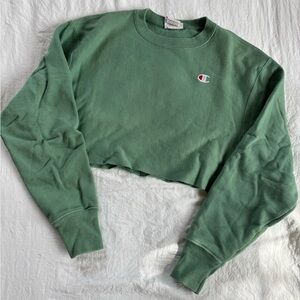 Champion Green Cropped Sweatshirt